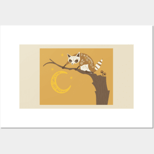 Scandinavian Raccoon Posters and Art